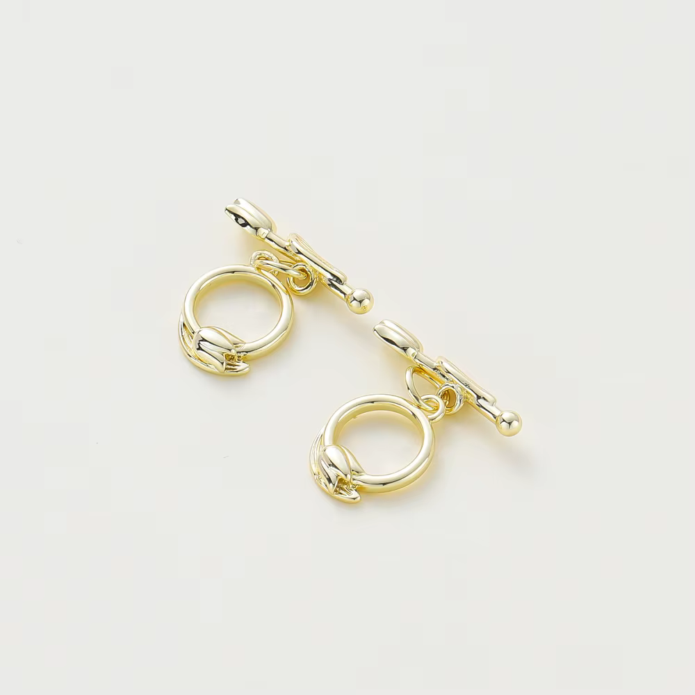 Lot de 4 fermoirs à fleurs plaquées or 14K 18K pour la fabrication de bijoux, pour la décoration de 