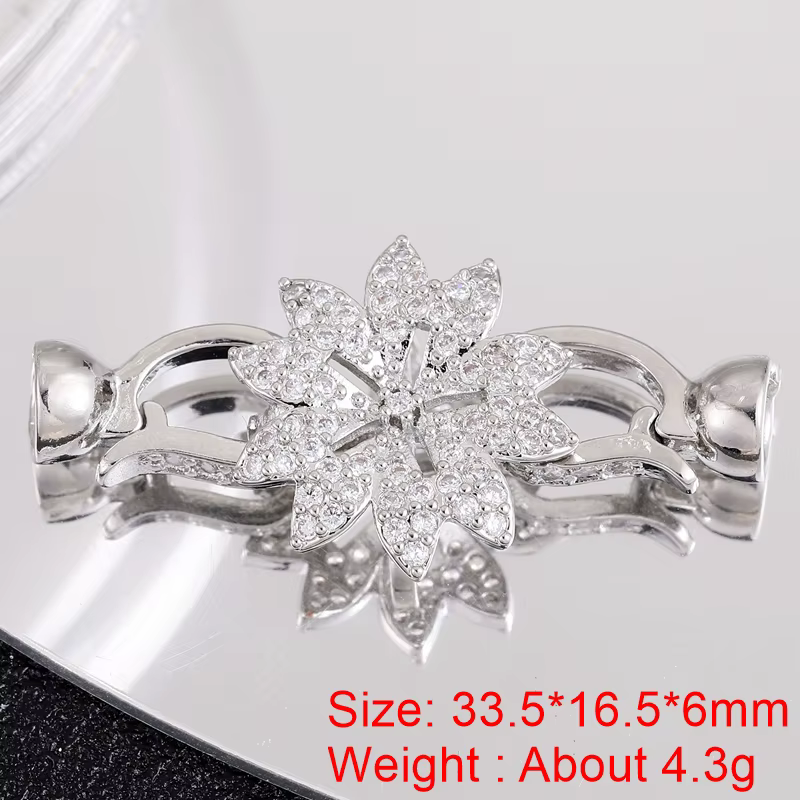 Juya 18K or argent plaqué décorations de mariage connecter attache fermeture fermoirs accessoires po