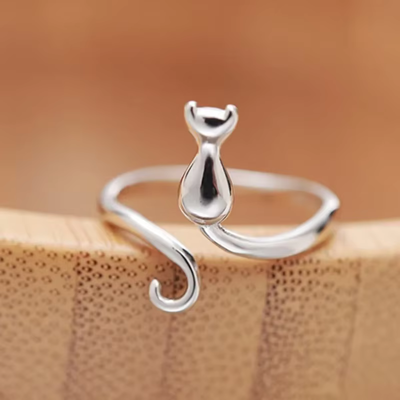 Bagues chat en argent Sterling 925 pour femmes, bijoux de fiançailles de luxe de styliste, offres fé