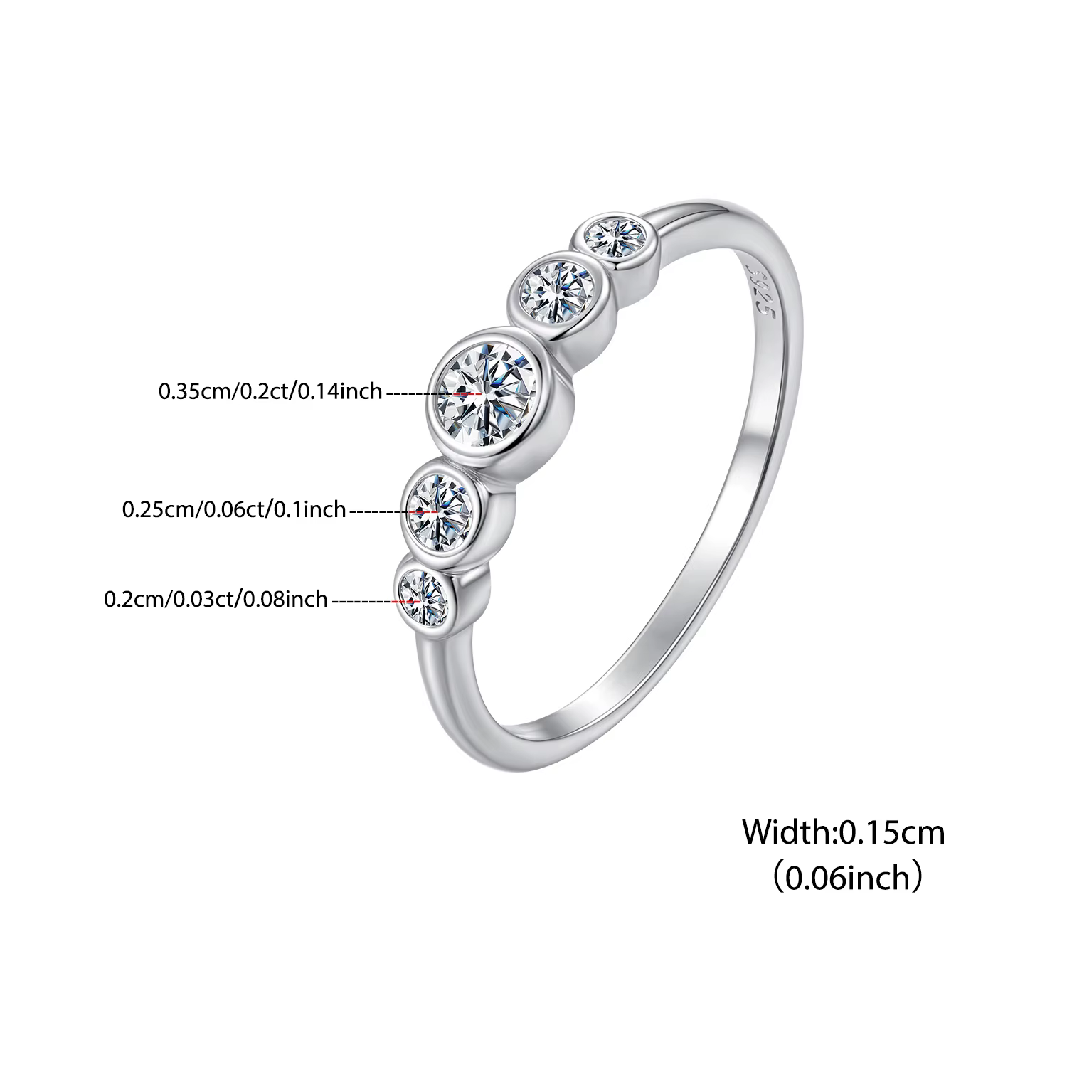 Bamoer – bague en argent Sterling 925 pour femmes, design unique à 5 moissanites, certifiée, bijoux 
