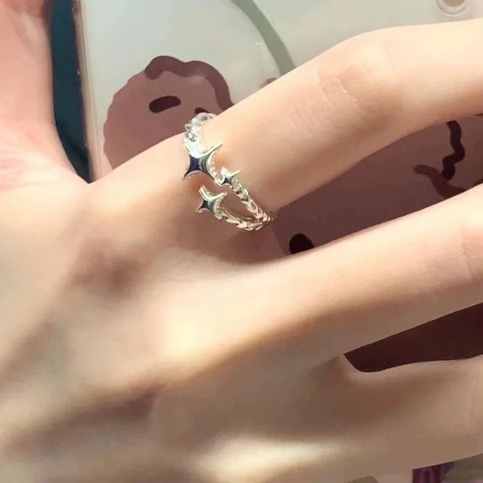 Bagues bohèmes rétro en opale pour femmes, bague incurvée en métal mat perlé, bijoux d'index personn