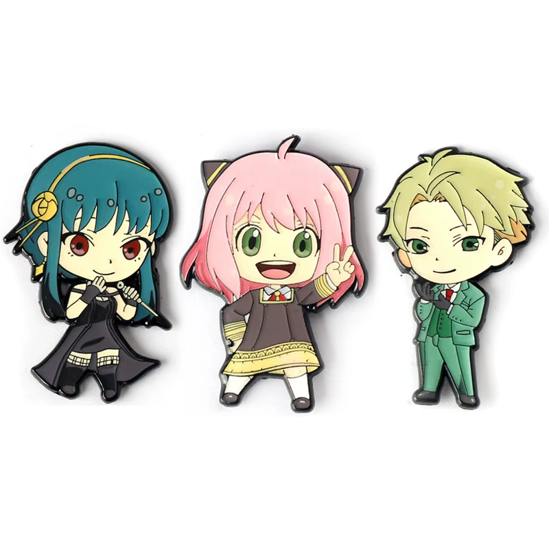 Broches en émail de famille espion, 3 pièces/ensemble, broches personnalisées Anya Yor Loid Forger D
