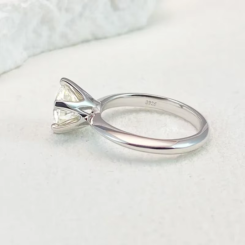NeeTim – bague Moissanite 0.5-5ct pour femmes, en argent Sterling 925, plaqué or blanc, diamant de l