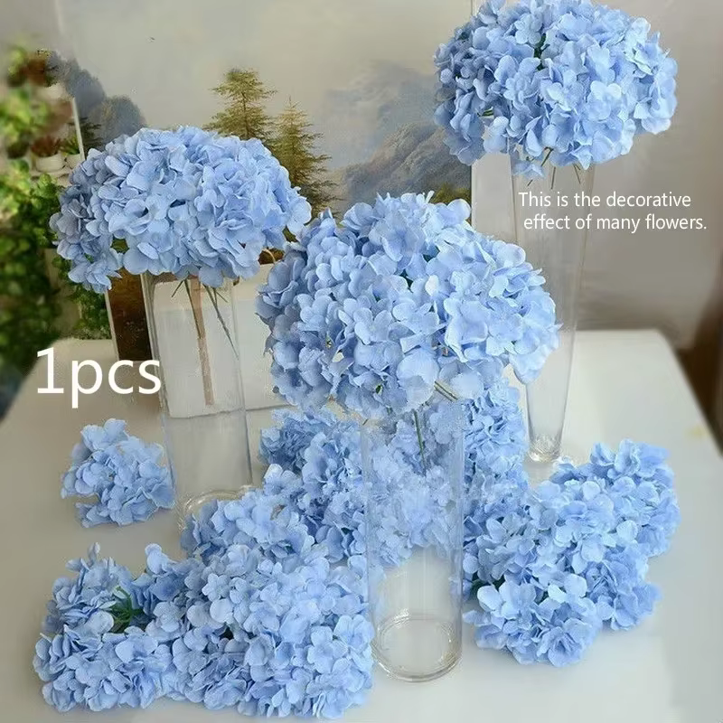 Fleur décorative colorée pour fête de mariage, hortensia artificielle de luxe en soie, décoration fl