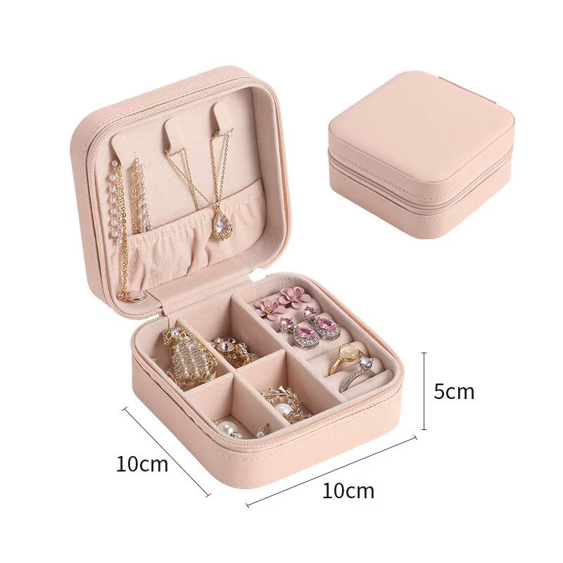 Boîte de rangement de bijoux Portable, nouveau sac à bijoux de voyage exquis de grande capacité haut