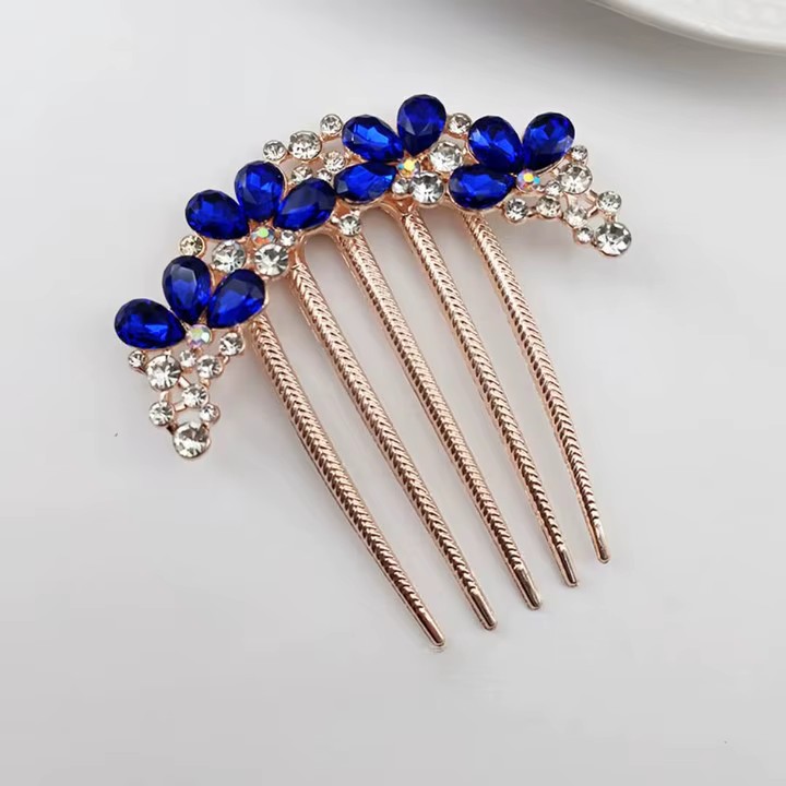 Peigne à cheveux en cristal pour femmes, pinces à cheveux décoratives en strass, couvre-chef rétro e