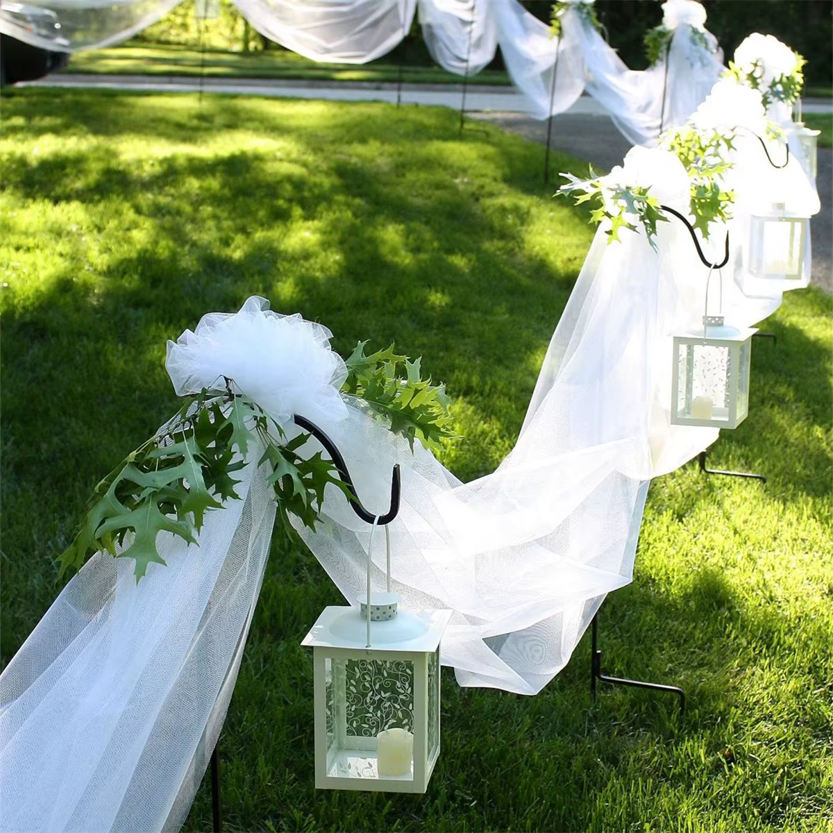 Gaze de gaze 500cm x 48cm, 1 pièce, aménagement de mariage, décoration d'arc, fête de jardin, escali