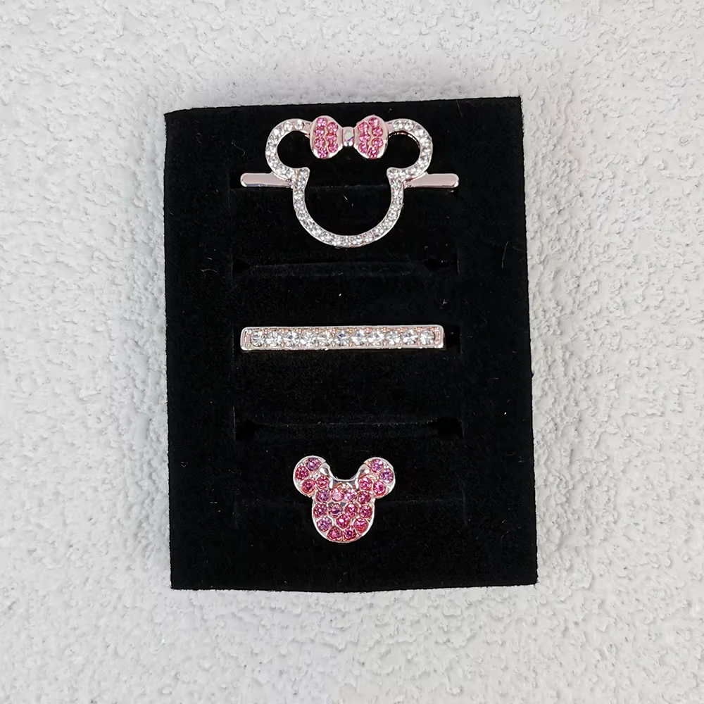 Boucles de bracelet de montre en strass de dessin animé, 3 pièces | Adorables breloques en métal p