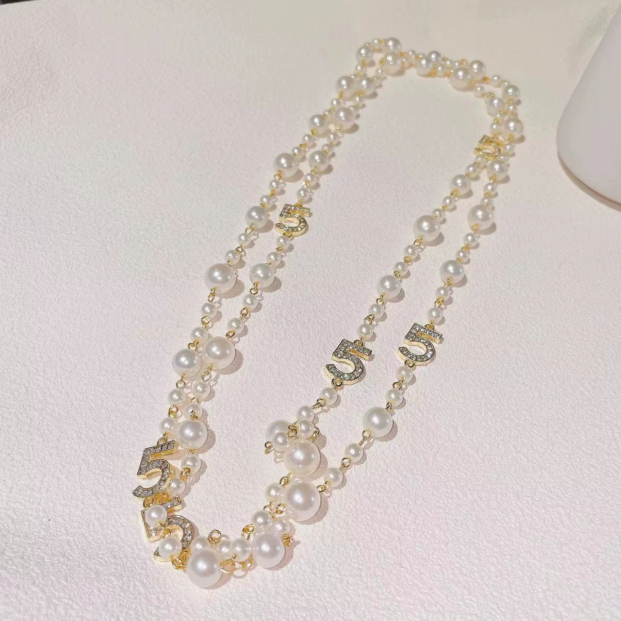 Collier Long en chaîne de pull de perles pour femmes, bijoux élégants, cadeau