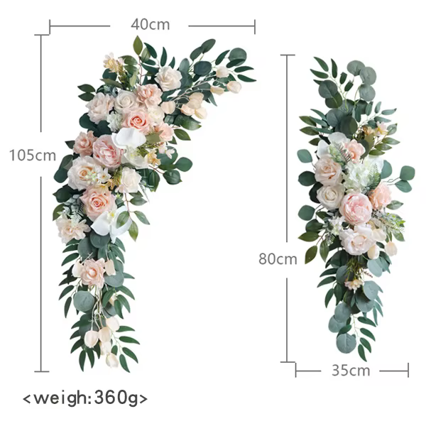 Décoration florale pour arc de mariage, Simulation de fleur d'angle, Arrangement de scène de mariage