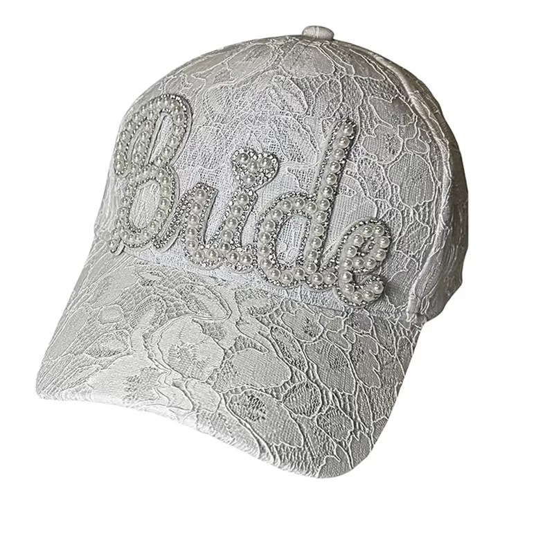 Casquette de baseball en dentelle pour enterrement de vie de jeune fille, décoration de douche de pa