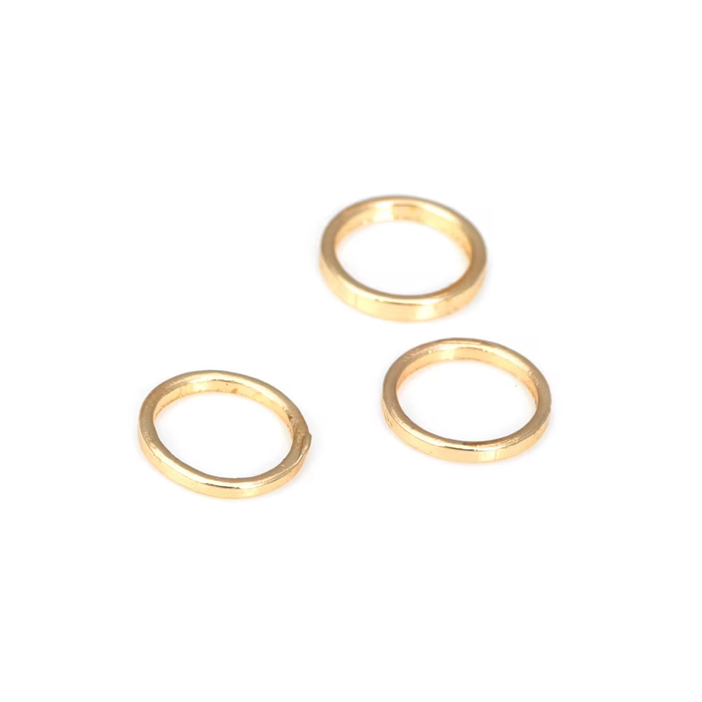 Anneaux ronds fermés en laiton, couleur or 18K, 4MM 5MM 6MM 14MM 20MM 28MM, couleur argent, anneaux 