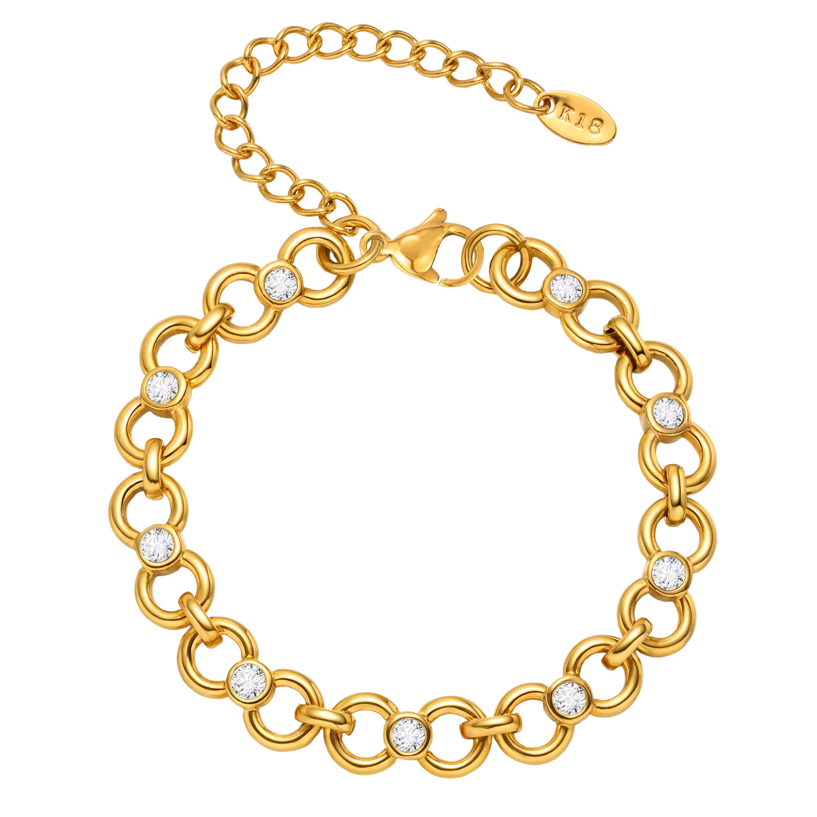 Bracelet à maillons torsadés pour femmes, bracelet Rolo épais en acier inoxydable, bijoux de bracele