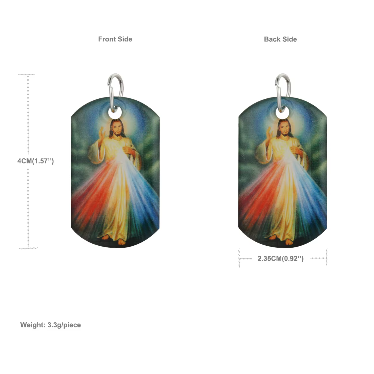 DIYALO-Médailles de la MisériULDivine, Breloques de Jésus-Christ, Chrétien, Double Face, Bijoux DIY,