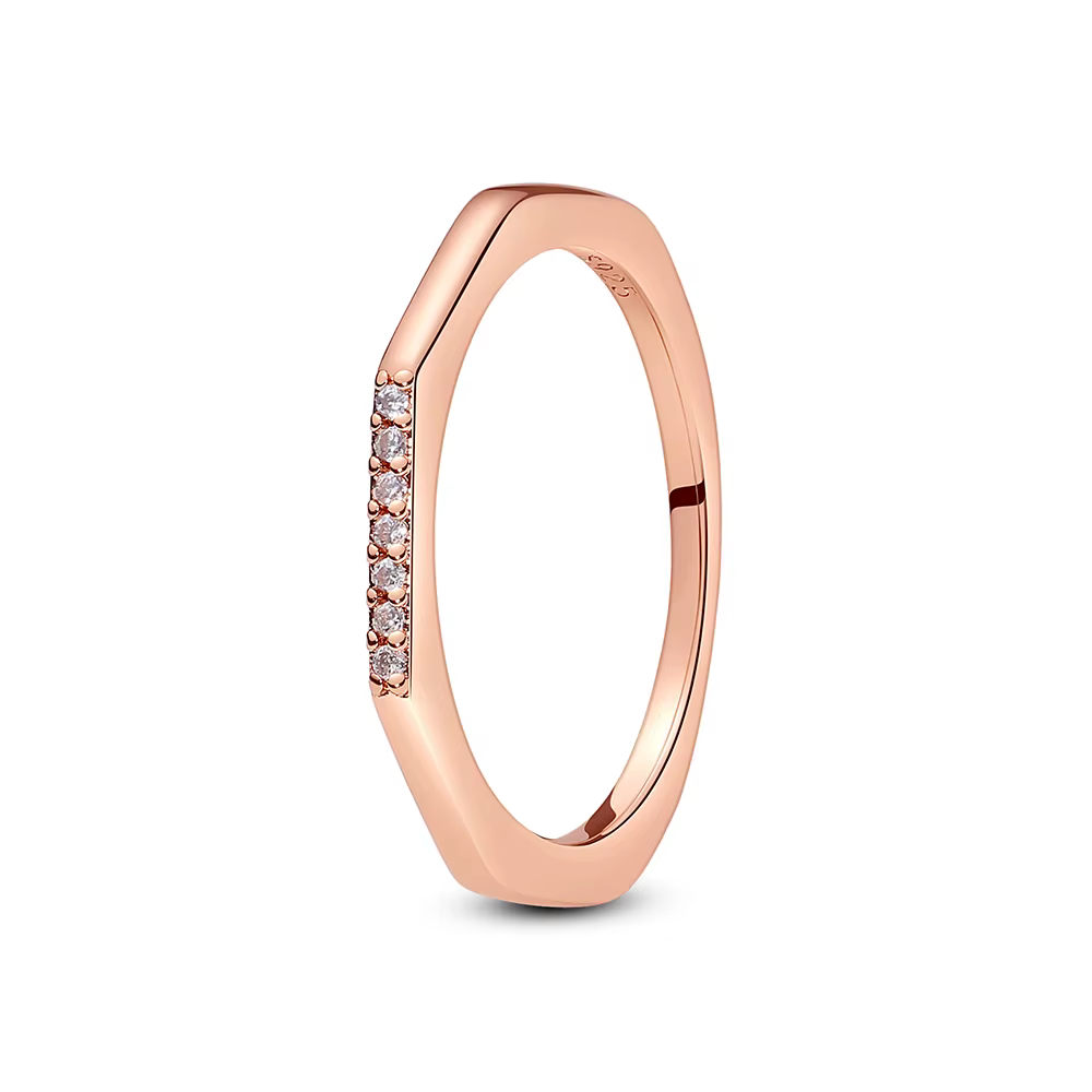 Bague de fiançailles en argent regardé 925 pour femme, or rose, Citrofraîchement Jewelry Gift, Extro