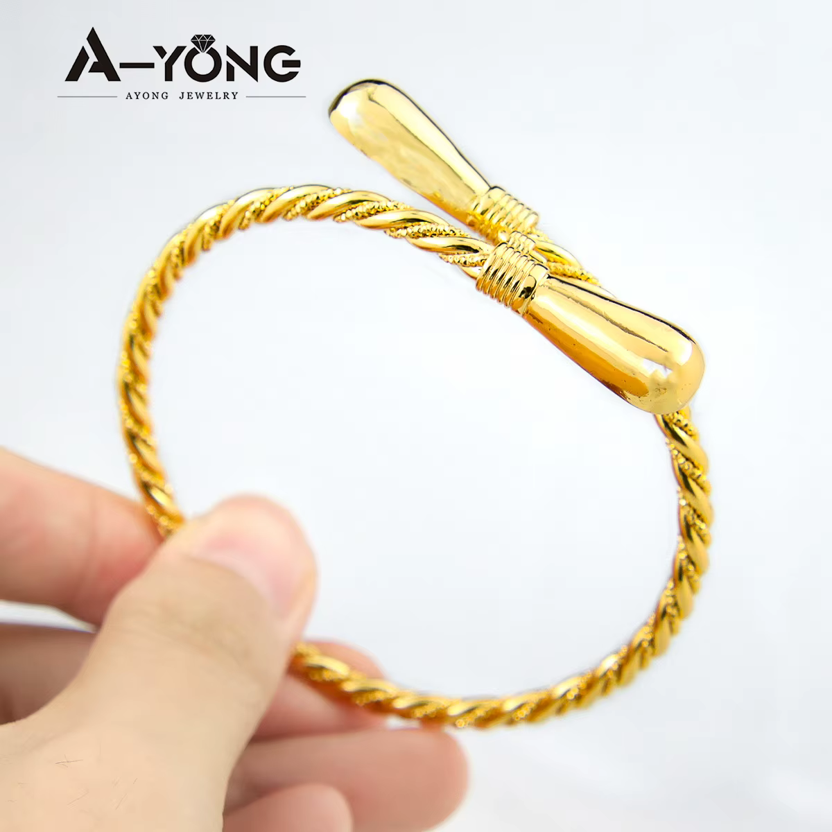 Bracelet de bijoux Vintage turc plaqué or 21 carats, Double couche irrégulière de dubaï, bracelets d