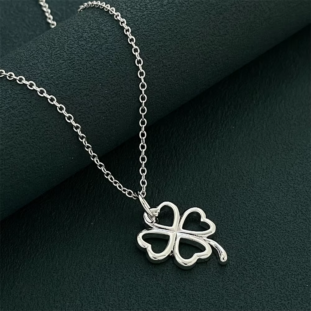 Collier trèfle en argent Sterling 925 pour femmes, marque populaire, bijoux de niche à la mode, cade