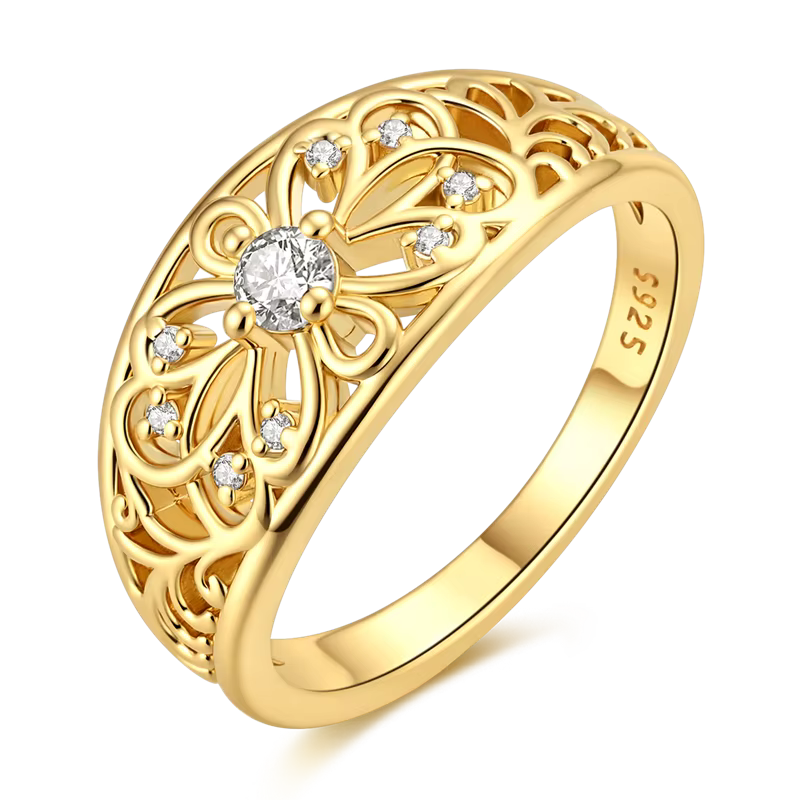 Bagues fermées en argent Sterling 925, motif croix, design classique, pour femmes, bague de mariage 