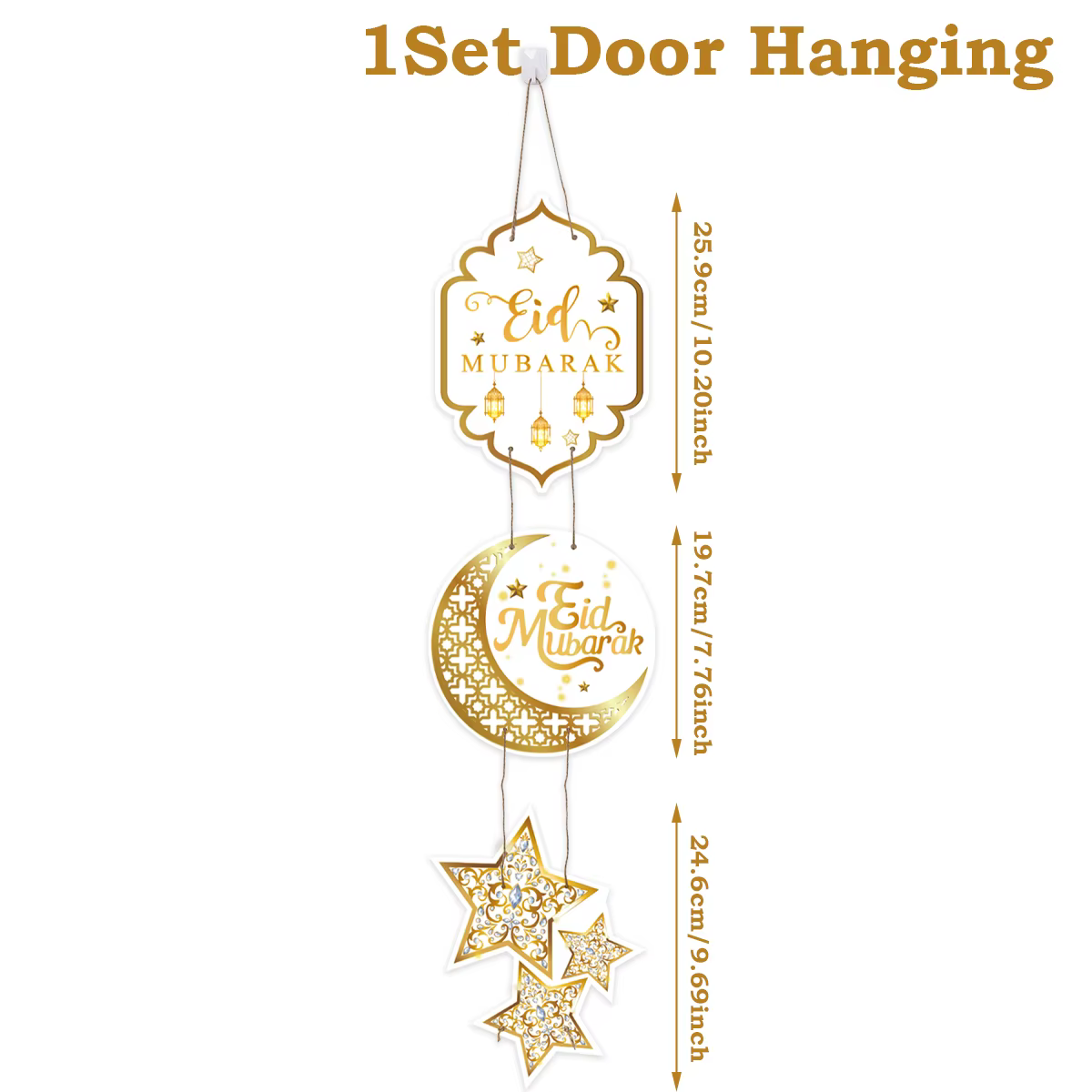 Eid Mubarak porte suspendue drapeau Kareem Ramadan décor pour la maison 2025 Ramadan Mubarak islamiq