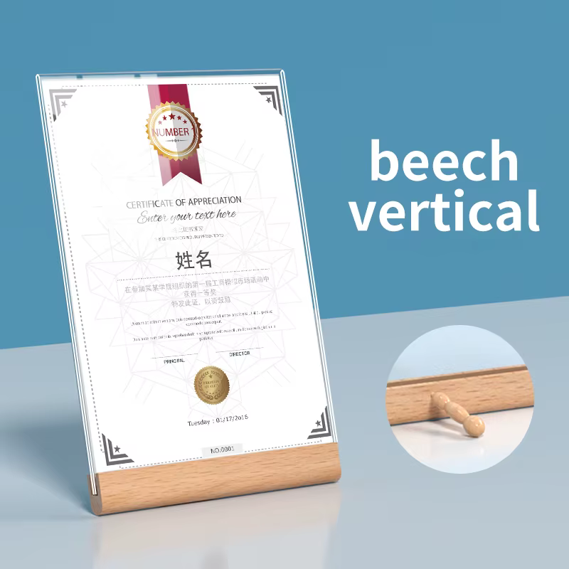 Boîte de certificat en bois massif, bûche d'autorisation en acrylique, reconnaissance de remise de d