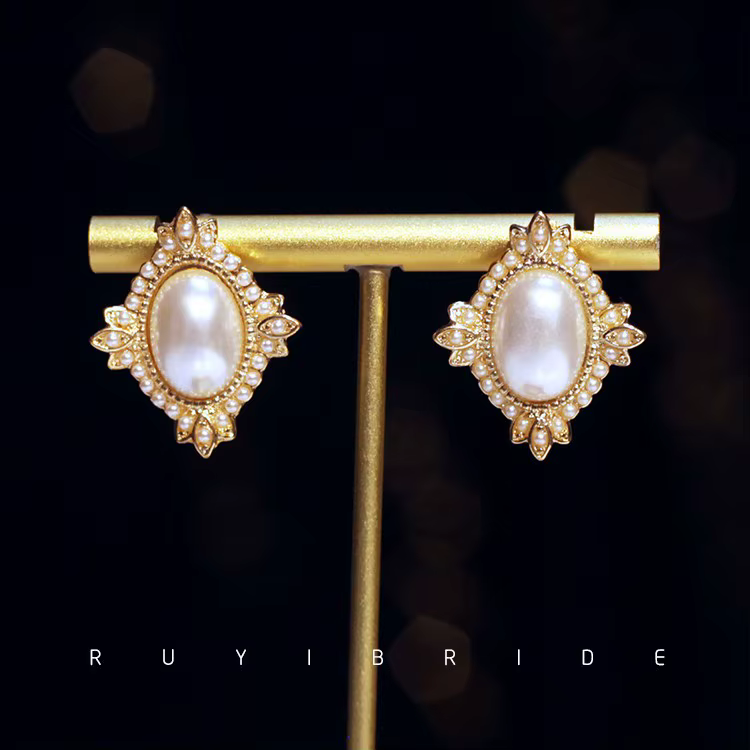 SHMIK élégant Vintage palais plein perle pendentif collier chaînes boucles d'oreilles pour femmes da