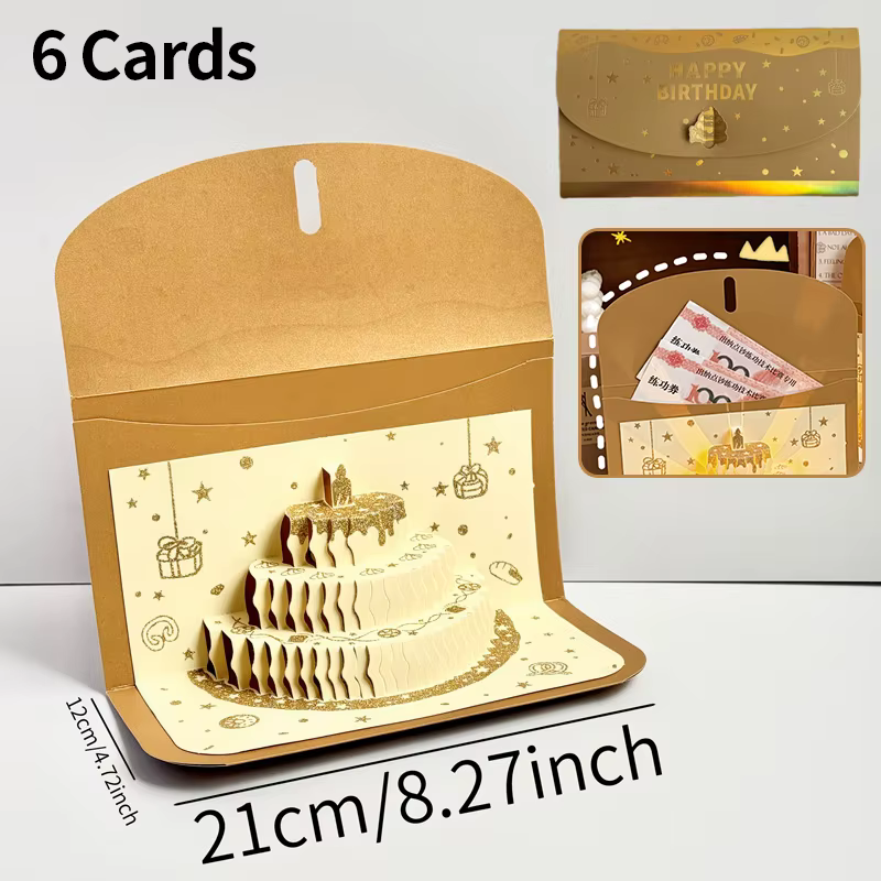 Cartes de vœux avec éclairage musical scintillant, carte postale de bénédiction d'anniversaire, cart