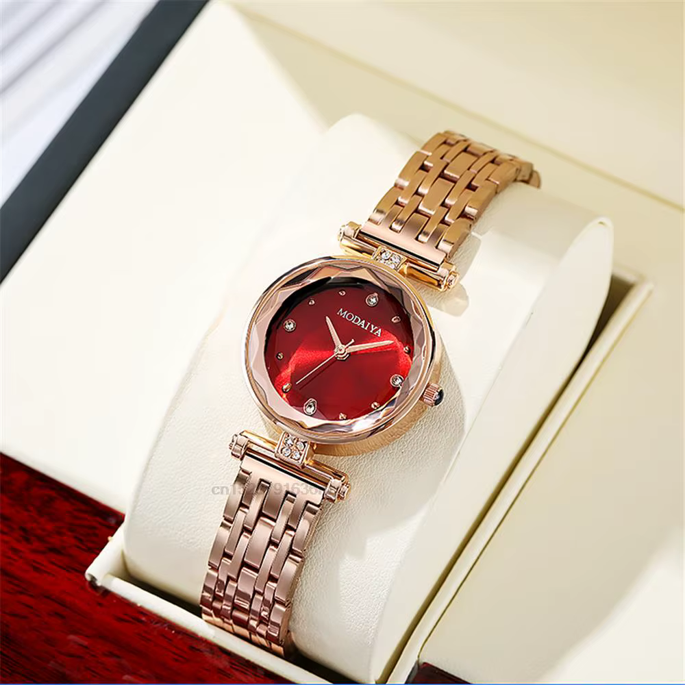 Montre à quartz en alliage avec diamants de marque 2022 de luxe raffinée pour les dames, bracelet en
