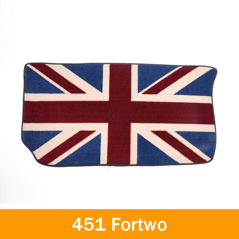 Tapis de coffre de voiture personnalisé, accessoires de voiture, style drapeau Union pour Smart Fort