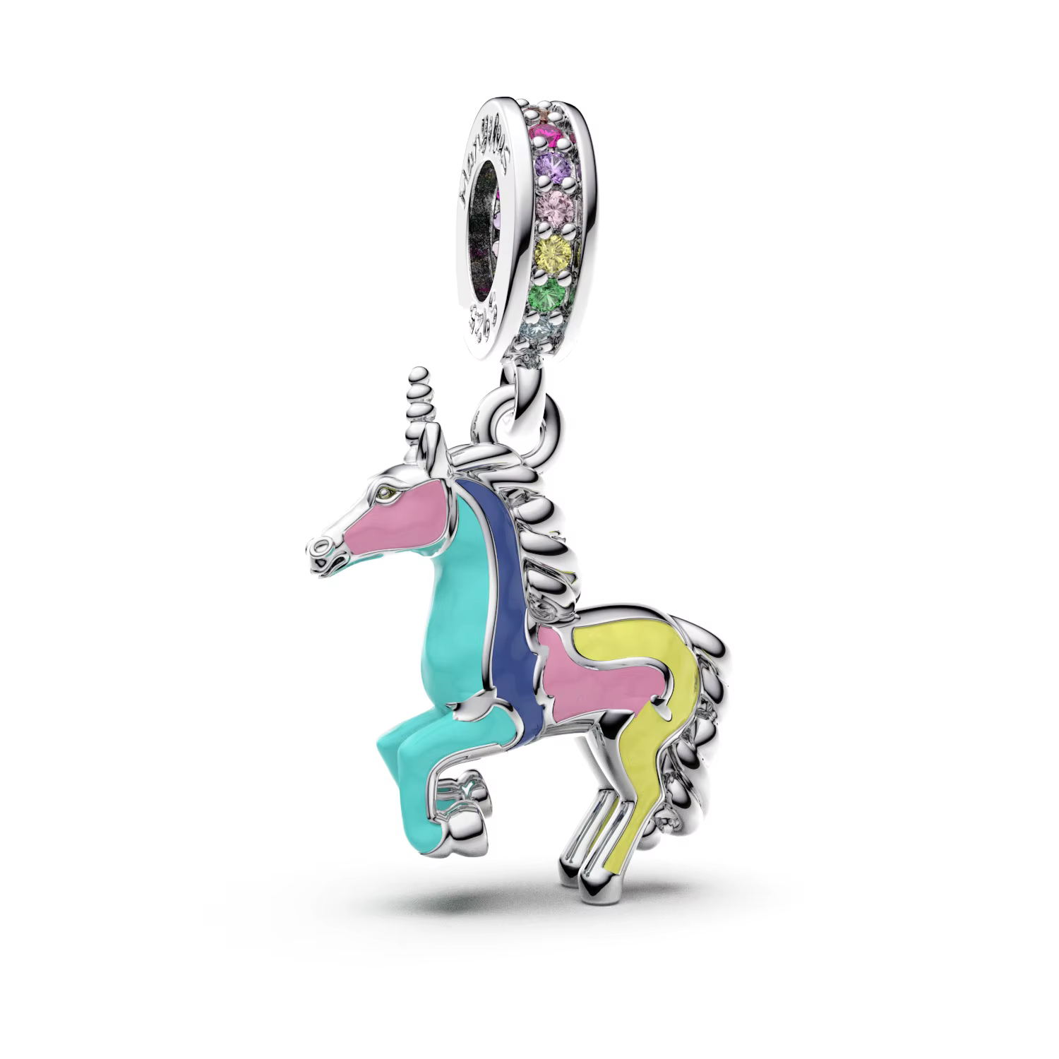 Manyilus S925 argent Pastel carrousel licorne breloque pour Bracelet Original rêveur fantaisie bijou