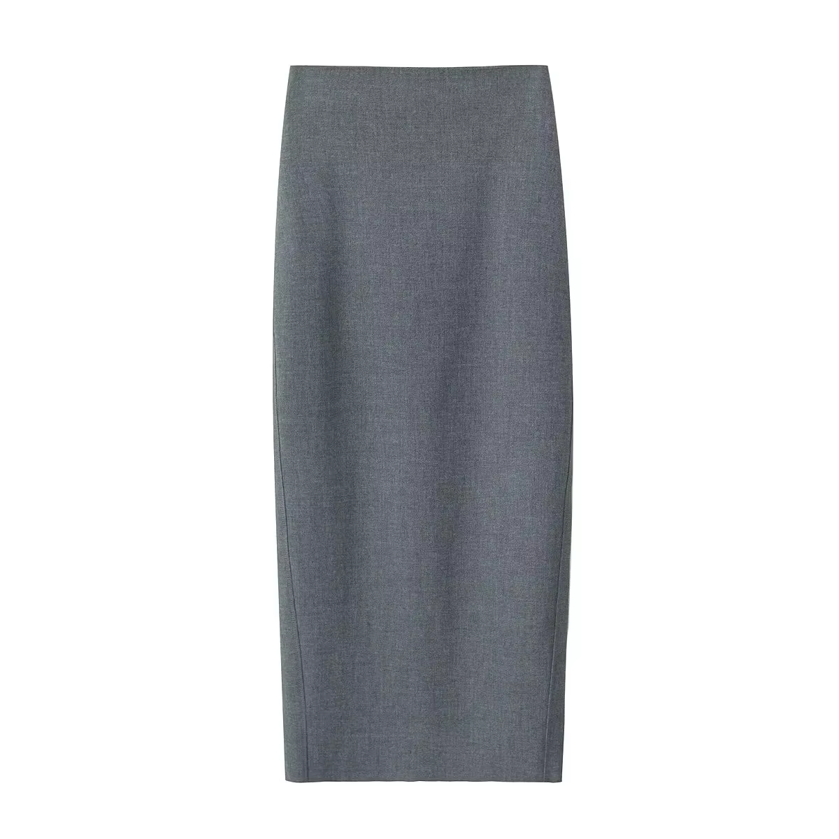 Bazaleas 2024 élégant gris femmes jupe longue officiel taille haute paquet hanche a-ligne jupes