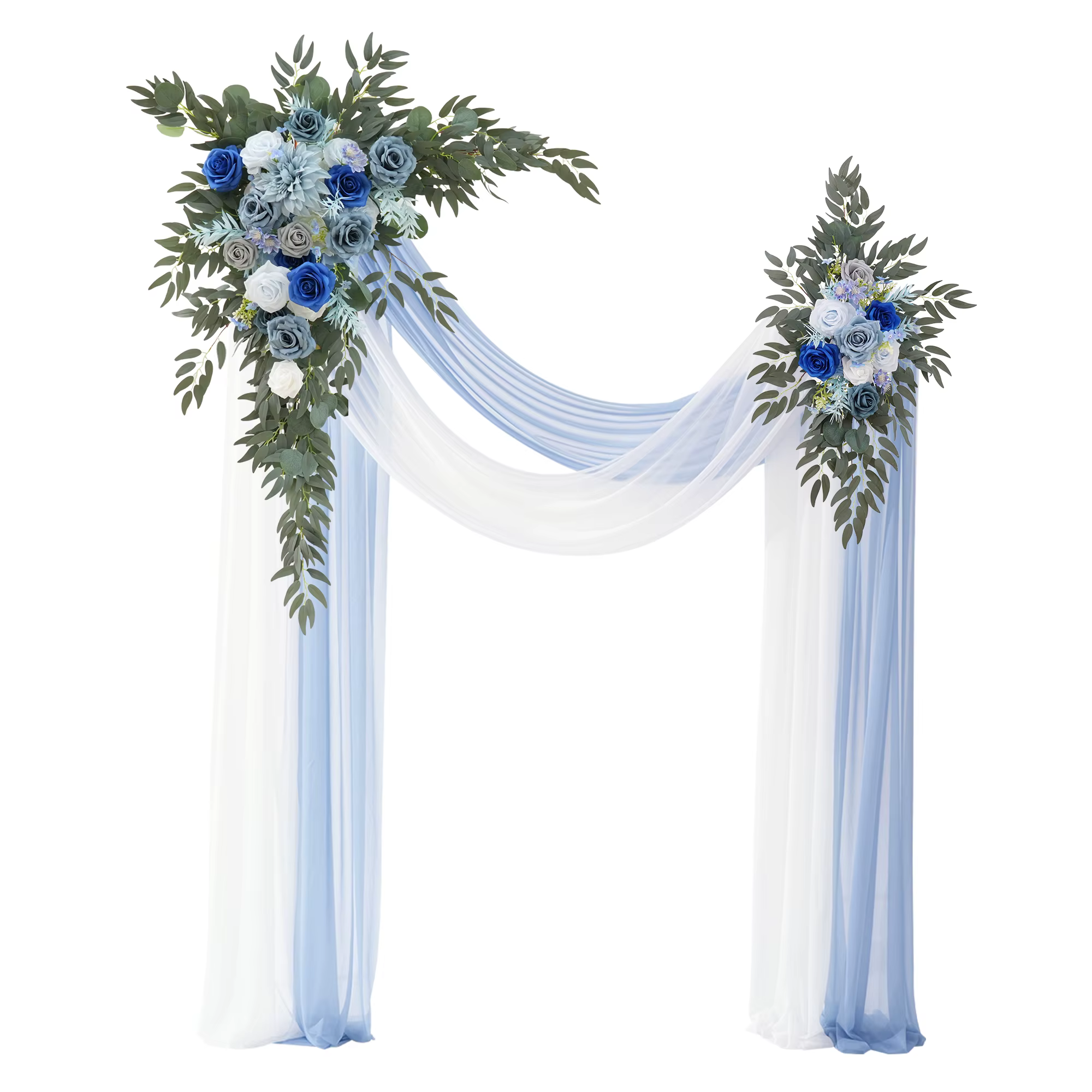 A9006 Décoration pour arc de mariage fleurs avec kit de gaze paquet de 4,2 pièces rangées de verdure