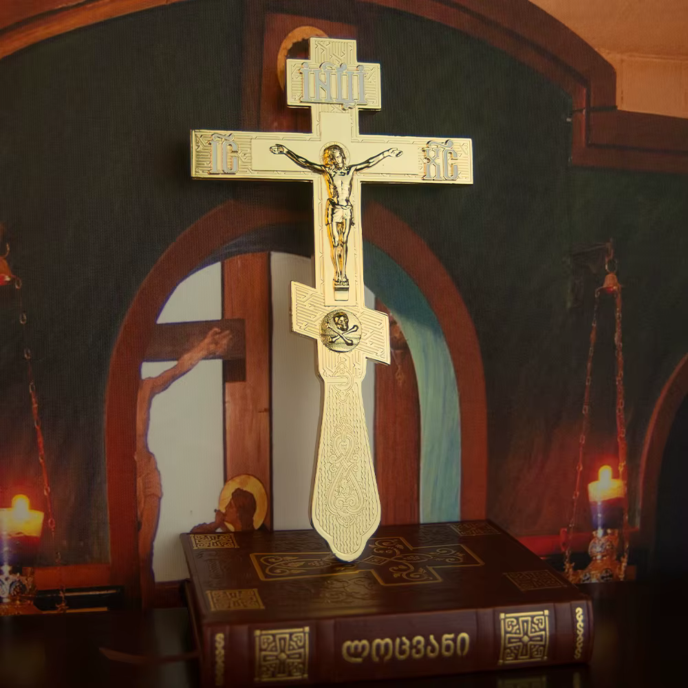 Nouvelle croix d'autel de l'Église orthodoxe 2026, crucifix de Jésus, croix avec émail, croix à main