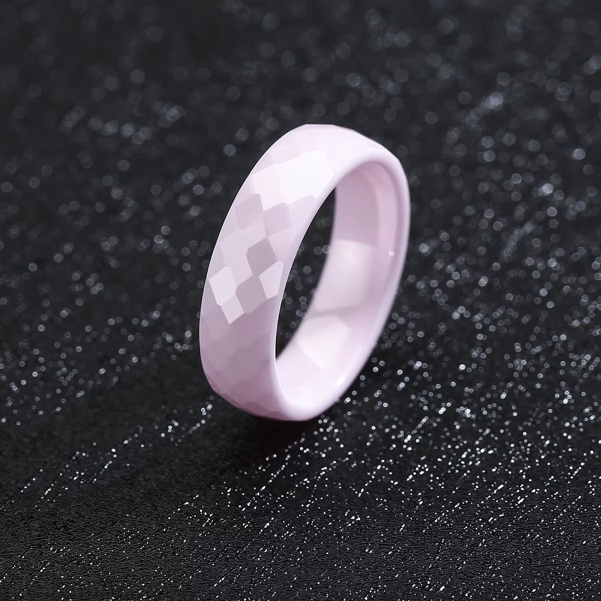 Bague en céramique 6 mm unisexe pour homme et femme, noire, blanche, bleue, verte, rose, violette, s