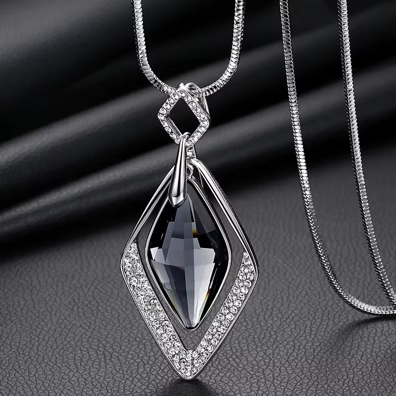 Meyfflin Long colliers et pendentifs pour femmes Collier Femme déclaration géométrique Colar Maxi mo