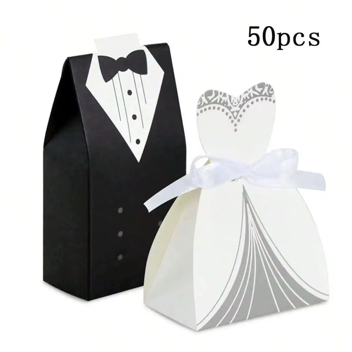 Petites boîtes de faveur de mariage, boîtes de faveur de fête de mariage, boîtes de bonbons pour la 