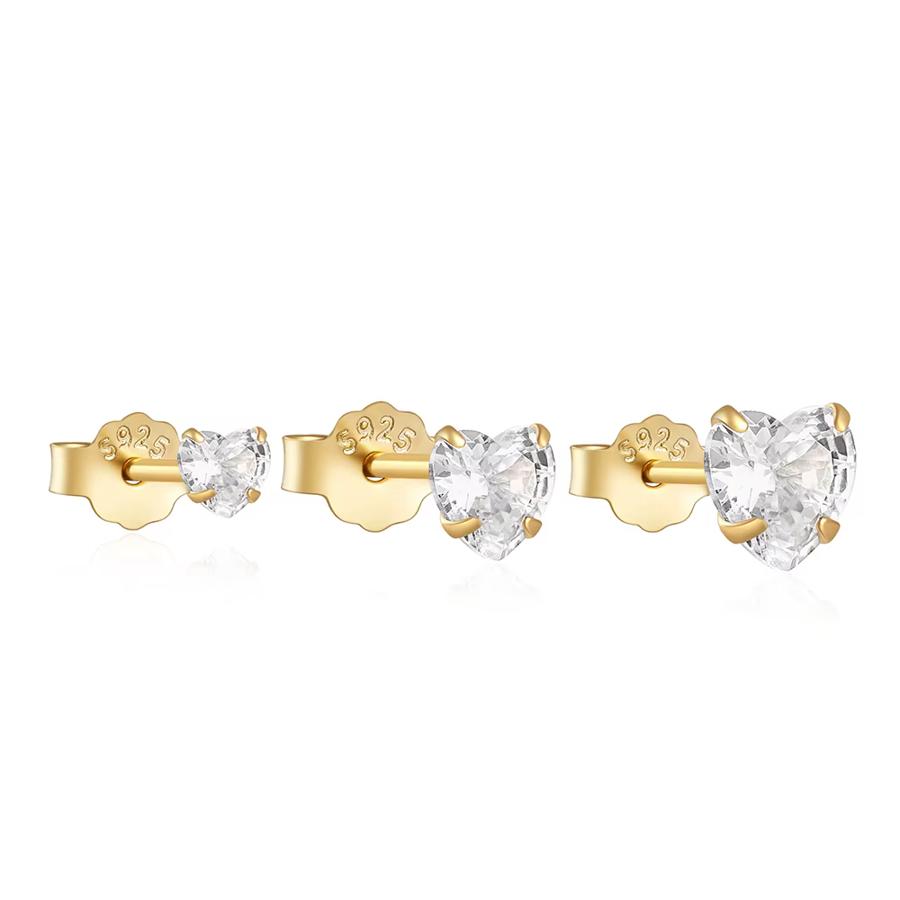 ROGHTS-Ensemble de Boucles d'Oreilles en Argent Sterling 925 pour Femme, 3/4/5mm, Piercing en Clip, 