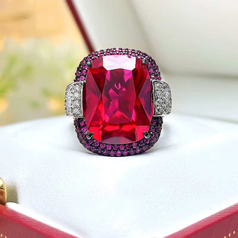 Foyimagination-Bagues plaquées noires de luxe pour femmes, bijoux de style gothique exquis, bague in