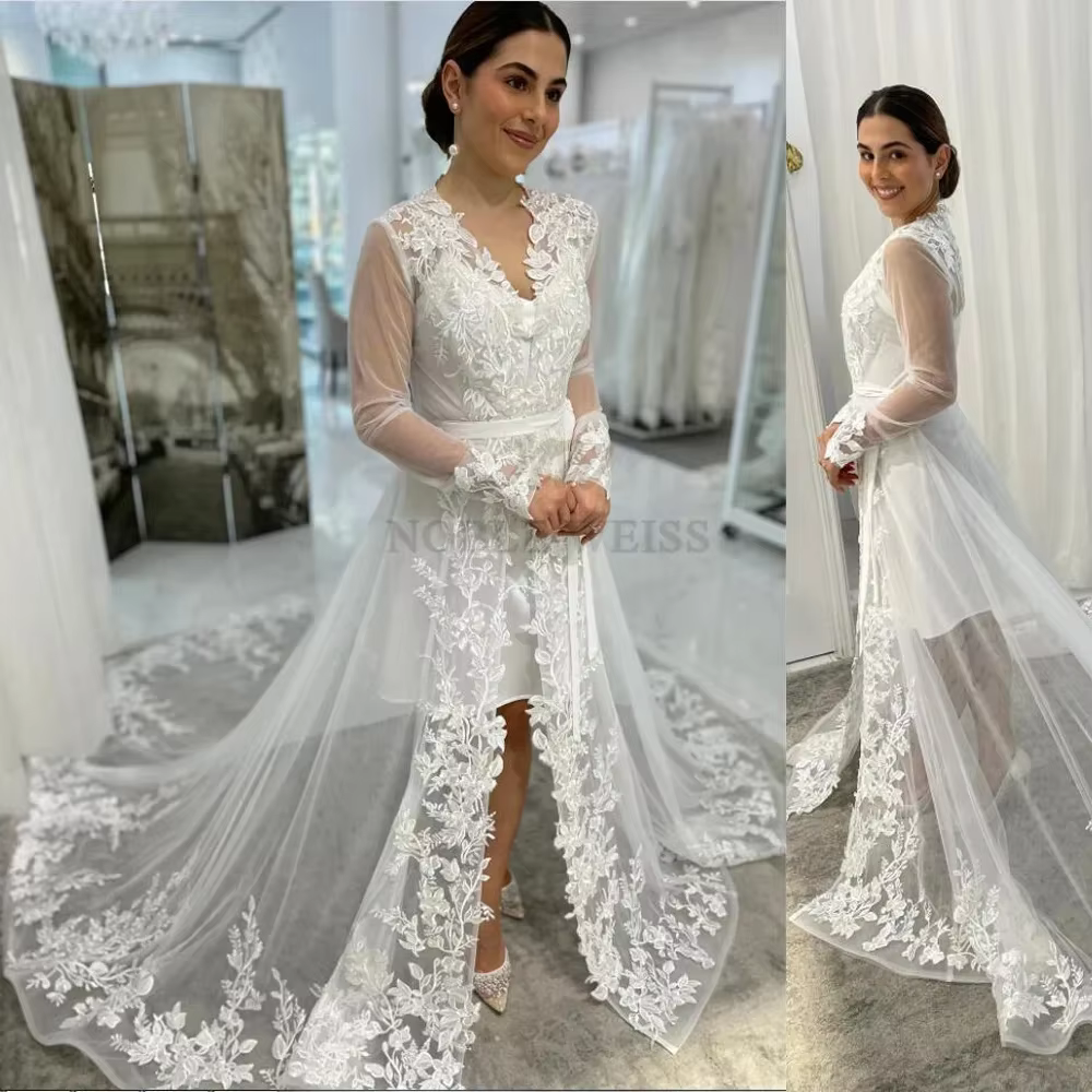Veste de Mariage à Manches sulfavec Appliques, Châle de ix, Cape Élégante pour Patients, Manteau Lon