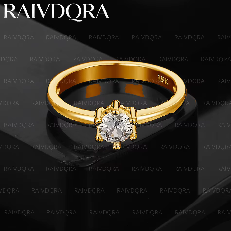 Bague de mariage en zircon plaqué or 18 carats pour femmes et hommes, bijoux classiques nobles et él
