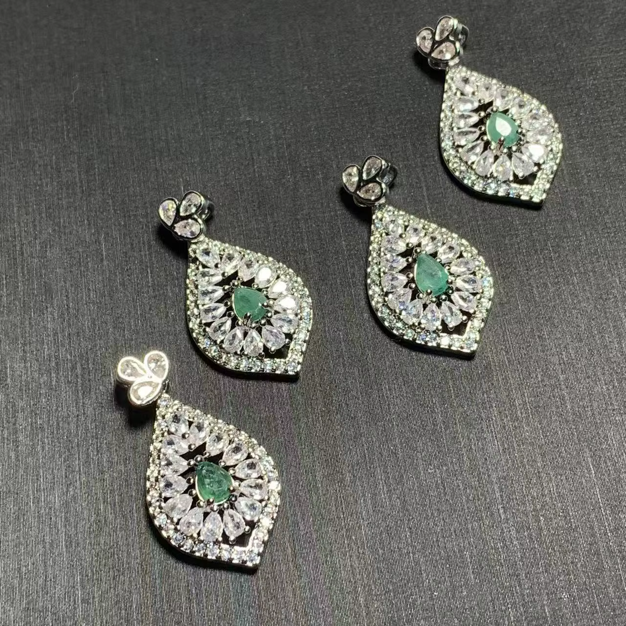 Collier pendentif émeraude naturelle ovale, bijoux fins, pierres faites à la main, vente en gros, ca