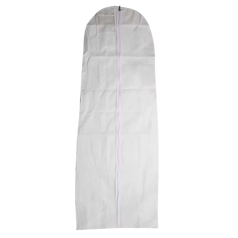 Juste anti-poussière pour robe de mariée avec fermeture éclair, housse anti-poussière, sac de rangem