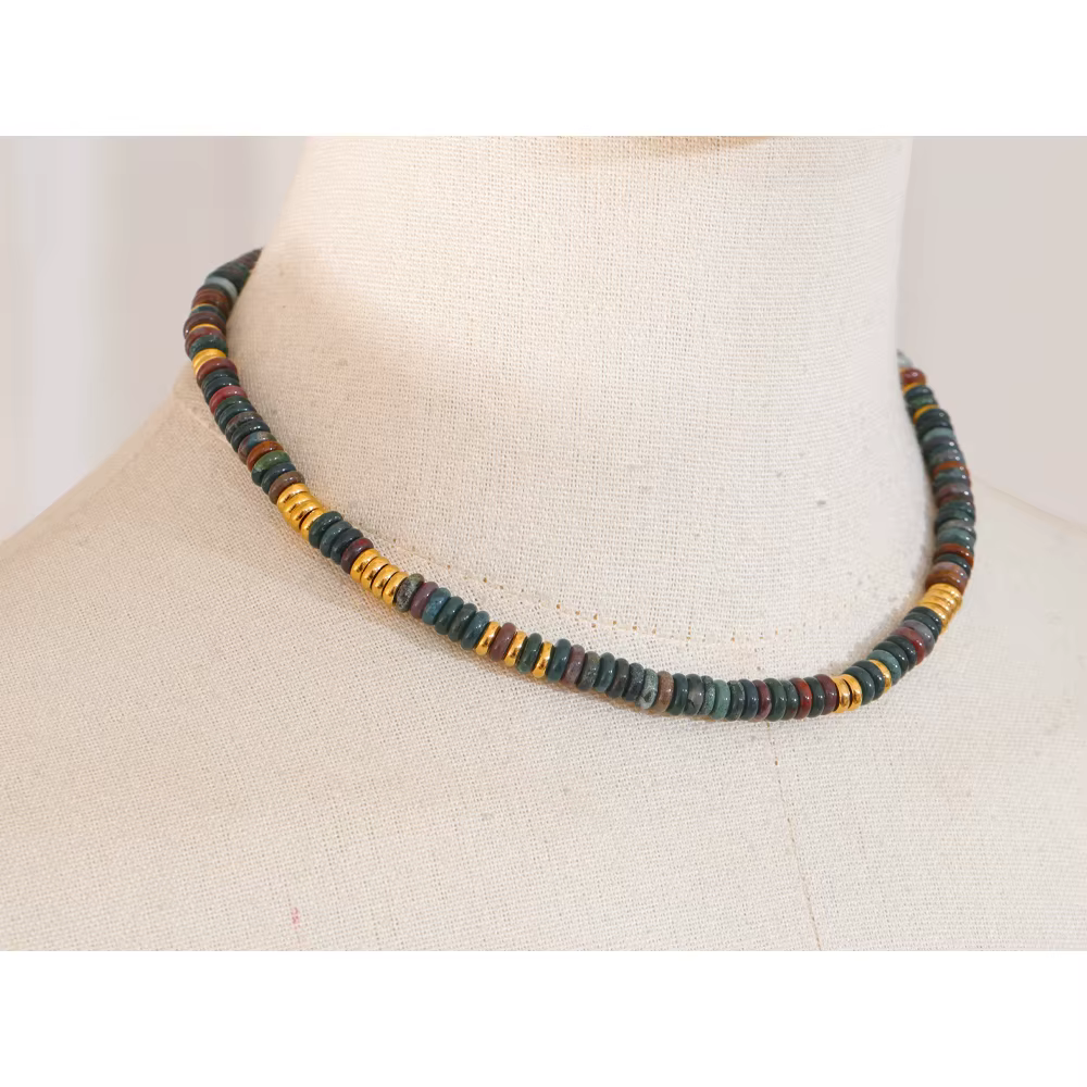 Yhpup – collier de perles en pierre naturelle colorée, fait à la main, chaîne Y2K, à la mode, en aci