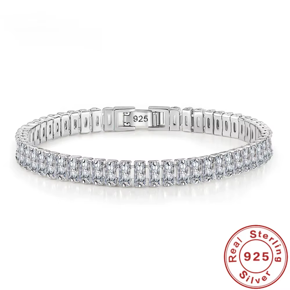Bracelet de luxe en argent Sterling 925 pour femmes, bijoux à la mode, fiançailles, mariage, Glamour