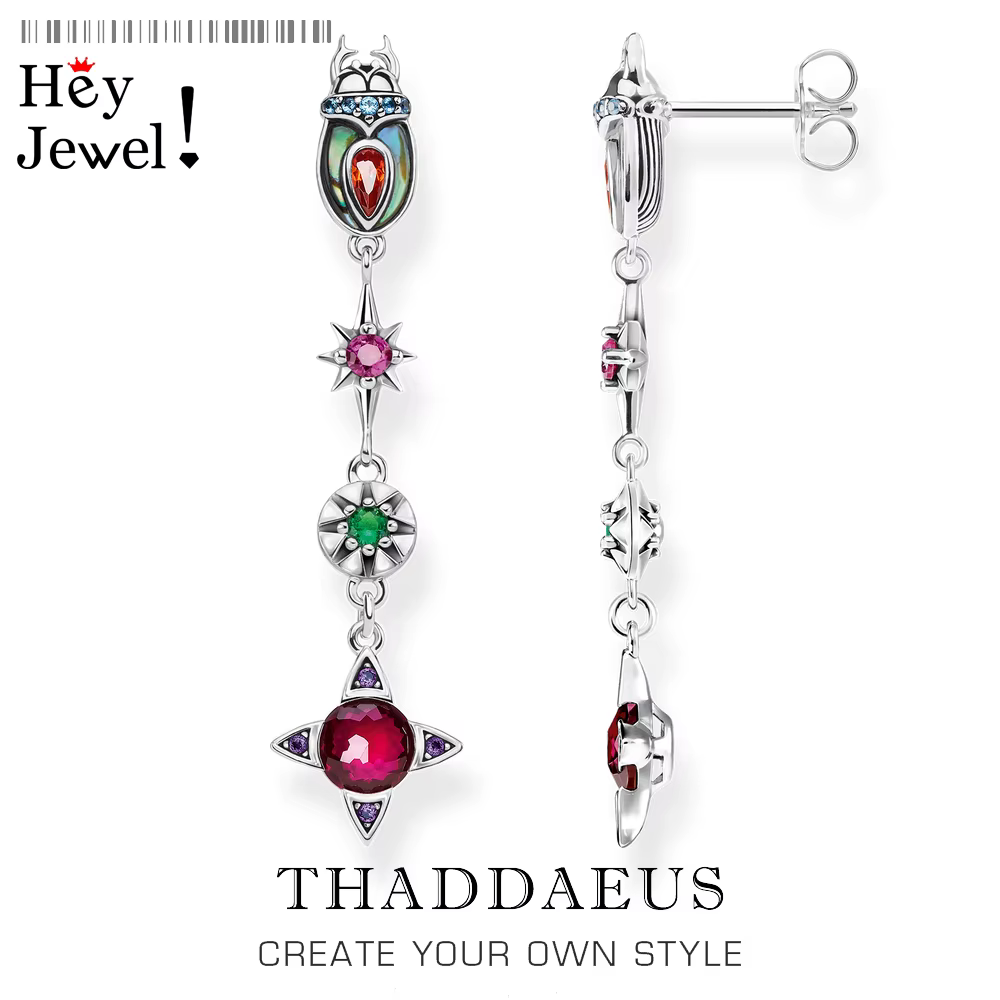 Boucles d'oreilles goutte scarabée, bijoux porte-bonheur colorés magiques et ludique pour femmes, ca