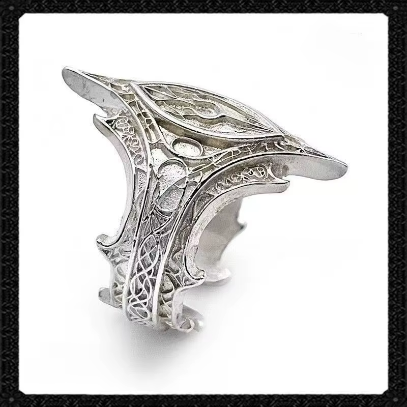 Bague gothique classique Vintage douce obscurité, bague personnalisée avec emblème gothique classiqu
