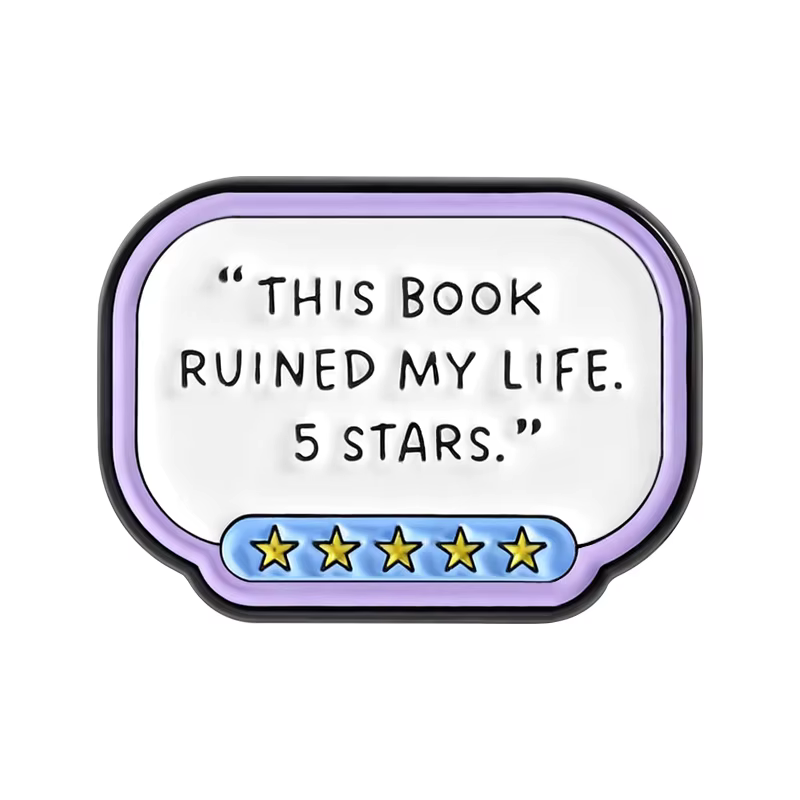 Épingles en émail Hello I Am Bookish Girlie, ce livre arruiné ma vie, 5 étoiles, broches pour amoure