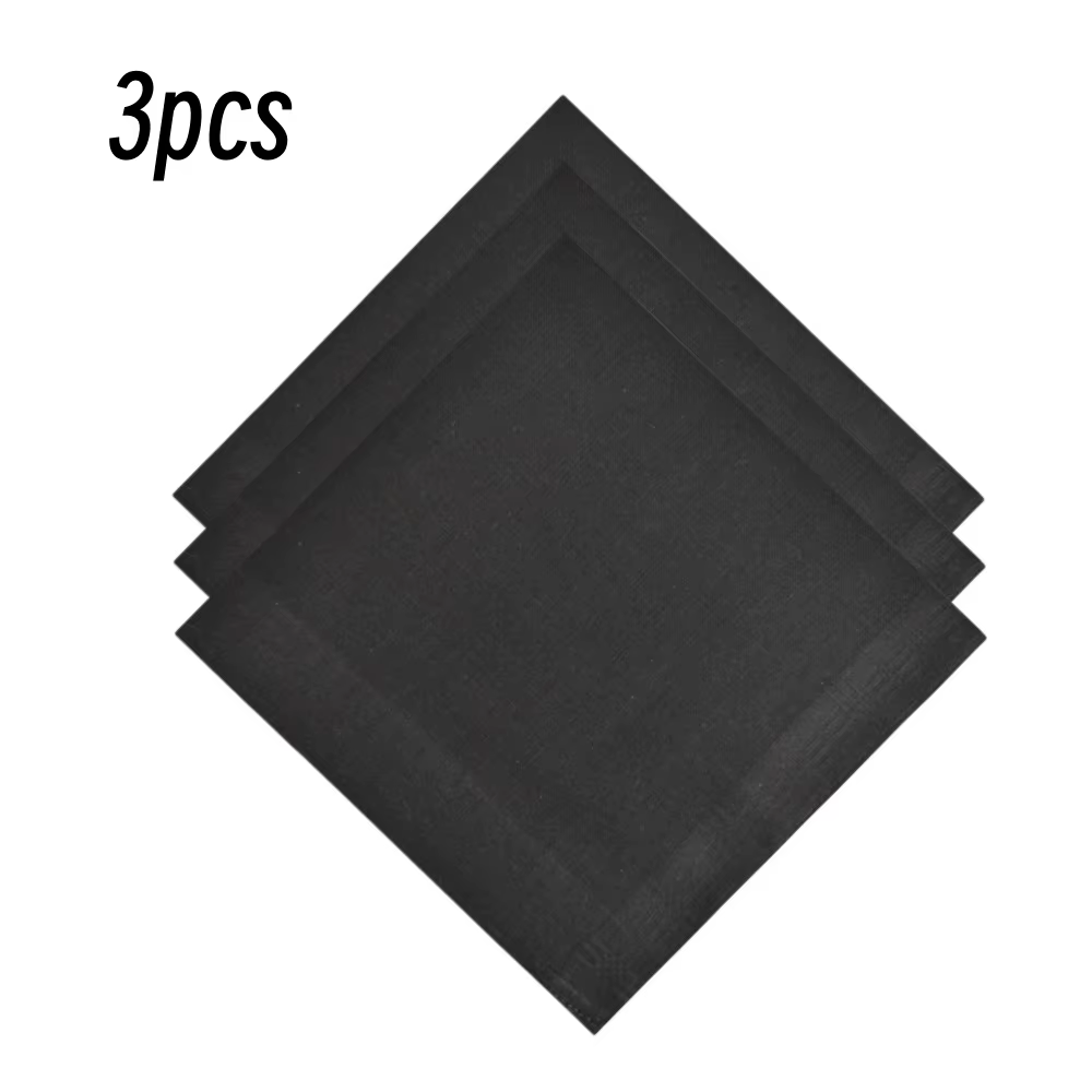 Lot de 3-6 Mouchoirs Rétro Jacquard en Coton Peigné, 43cm/16.9in, Noir Pur, Design Élégant, Idéal po