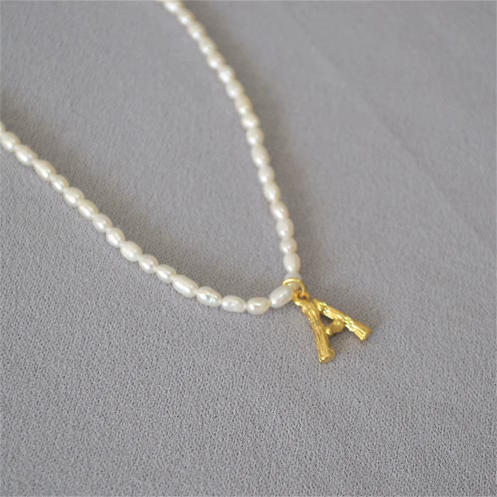 Collier chaîne de perles artificielles ovales Vintage français pour femmes, mode Boho, plaque d'or, 