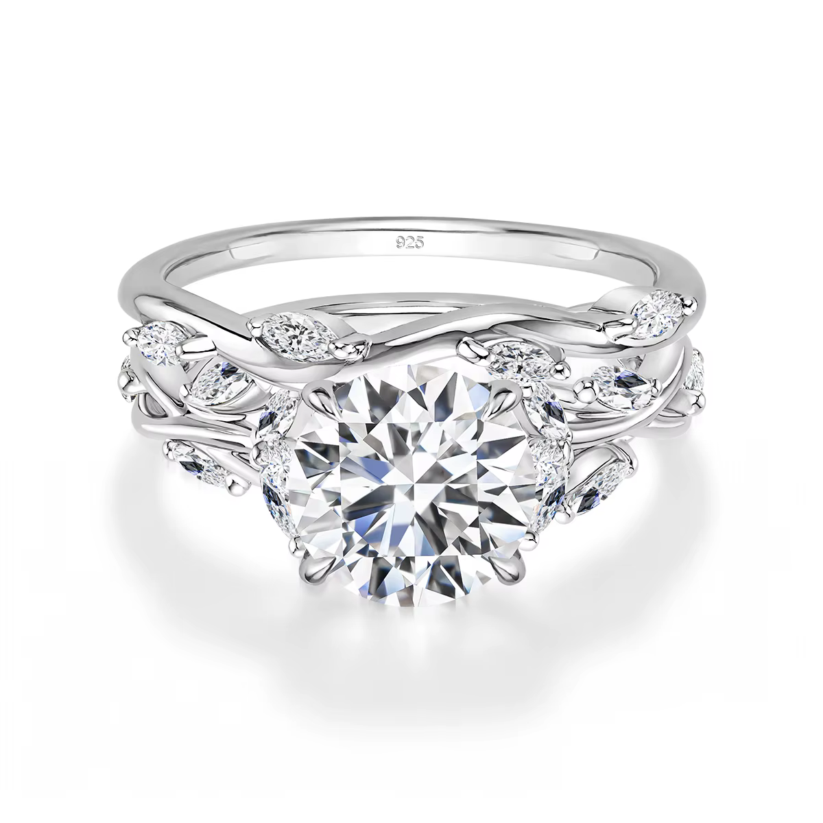 Bague de mariage en moissanite taille marquise 3 carats, plaqué or 14K de qualité supérieure, couleu