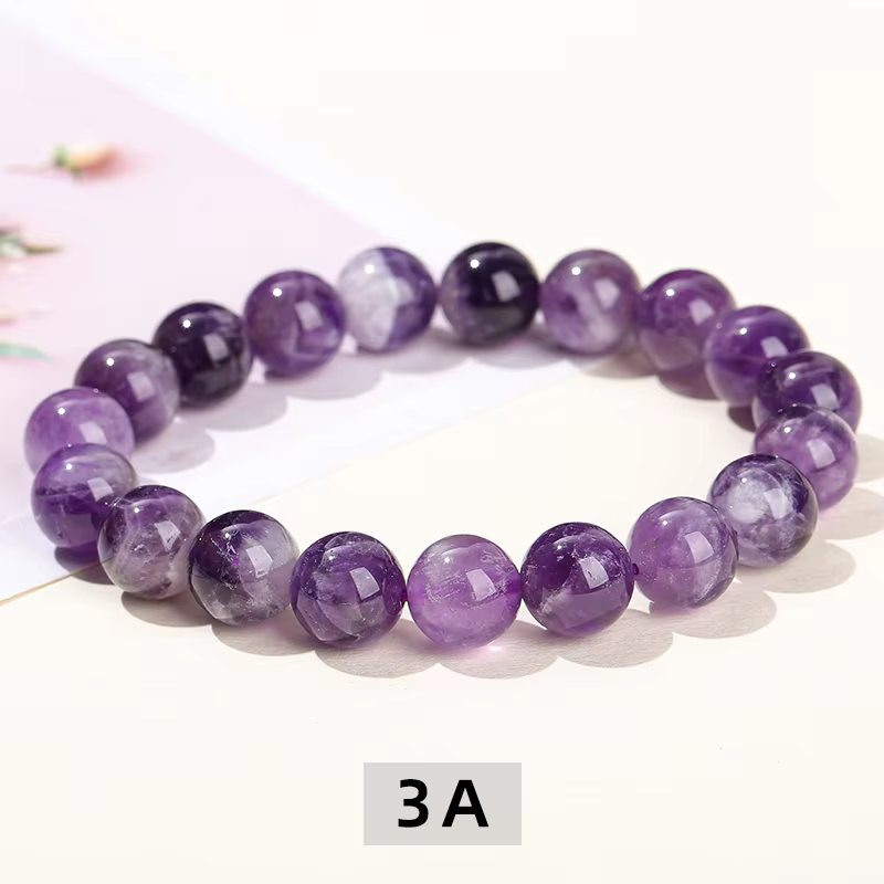 Bracelets en perles d'améthyste naturelle JD Healing Dream Lace pour femmes, perles de quartz violet